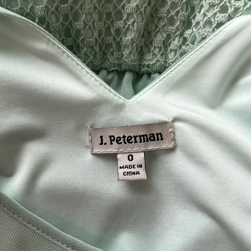 J. PETERMAN Alice's 1920s Dress Blouson Pale Aqua Size 0